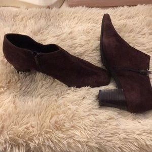 Brown heels suede